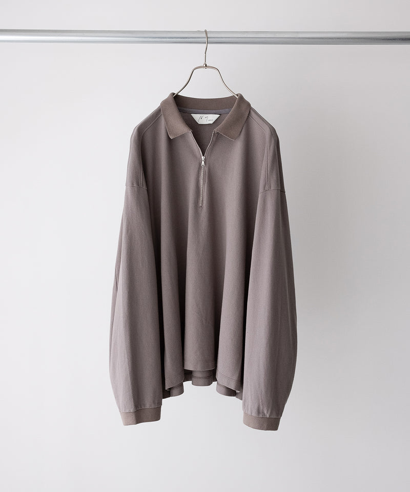 LAST1>> HALF ZIP POLO LS SHIRT - ANCELLM
