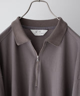 LAST1>> HALF ZIP POLO LS SHIRT - ANCELLM