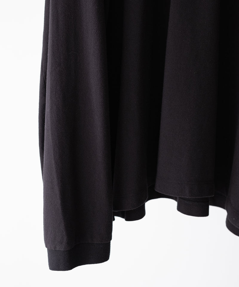 ANCELLM アンセルム HALF ZIP POLO LS SHIRT HALF ZIP POLO LS SHIRT(BLACK) – ANCELLM