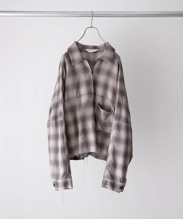 25ss ancellm OMBRECHECK SHIRT / BROWN 2 - メルカリ