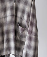 OMBRECHECK SHORT ZIPUP SHIRT - ANCELLM