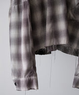 OMBRECHECK SHORT ZIPUP SHIRT - ANCELLM