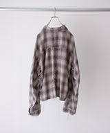 OMBRECHECK SHORT ZIPUP SHIRT - ANCELLM