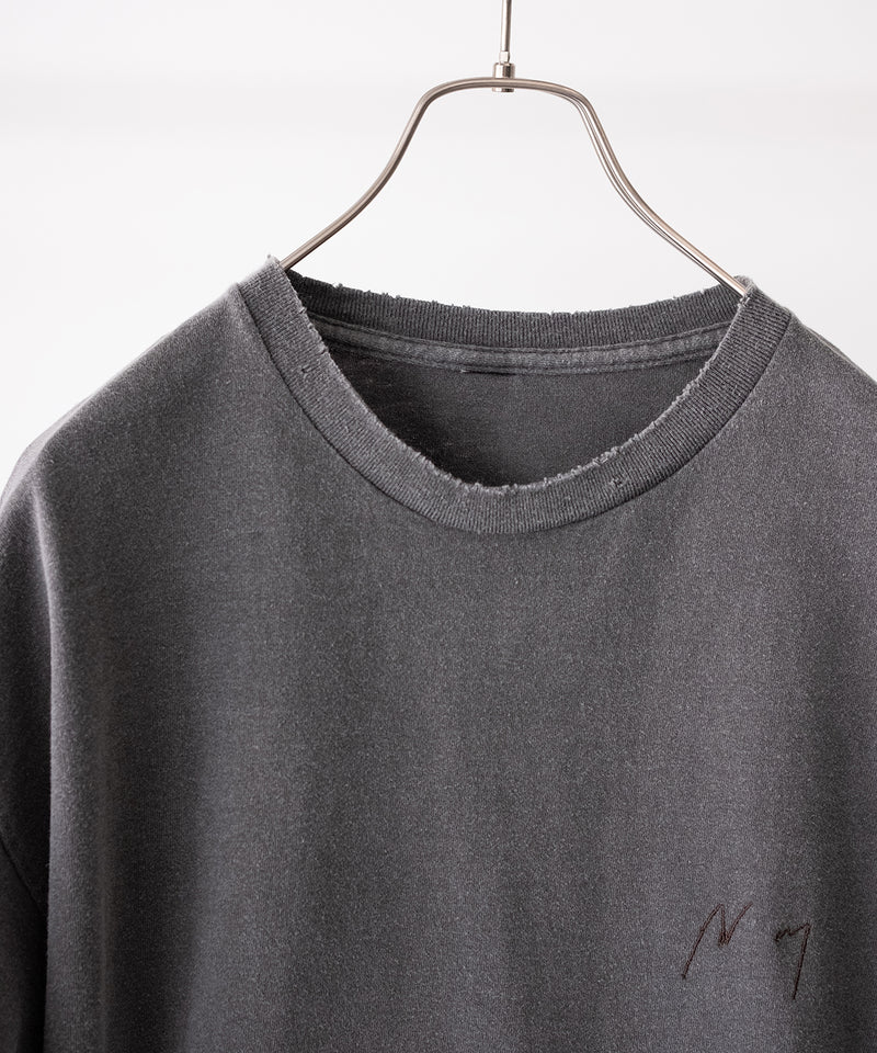 LAST1>> EMBROIDERY DYED T-SHIRT - ANCELLM