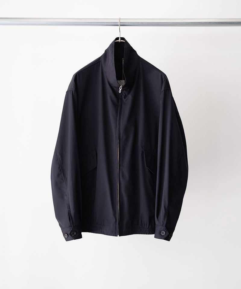 LAST1>> CHAMBRAY SOFT GABARDINE ZIP UP JKT - ULTERIOR
