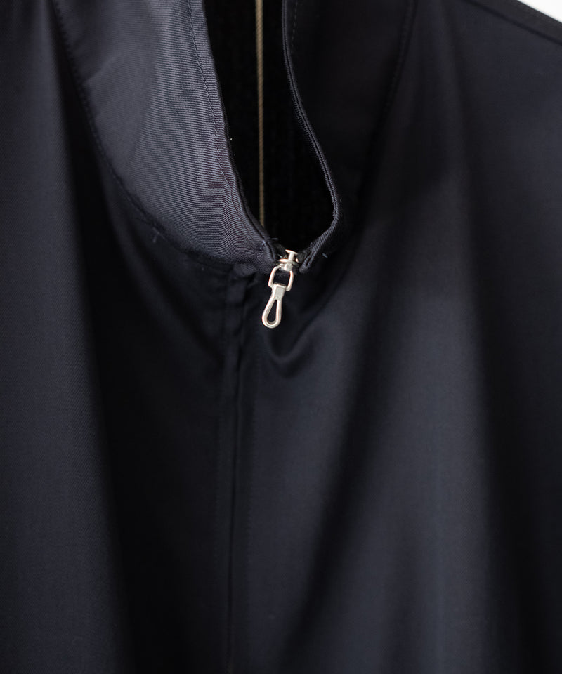 LAST1>> CHAMBRAY SOFT GABARDINE ZIP UP JKT - ULTERIOR