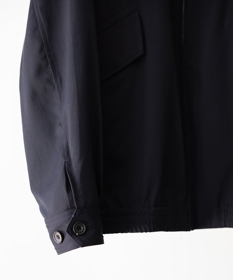 LAST1>> CHAMBRAY SOFT GABARDINE ZIP UP JKT - ULTERIOR