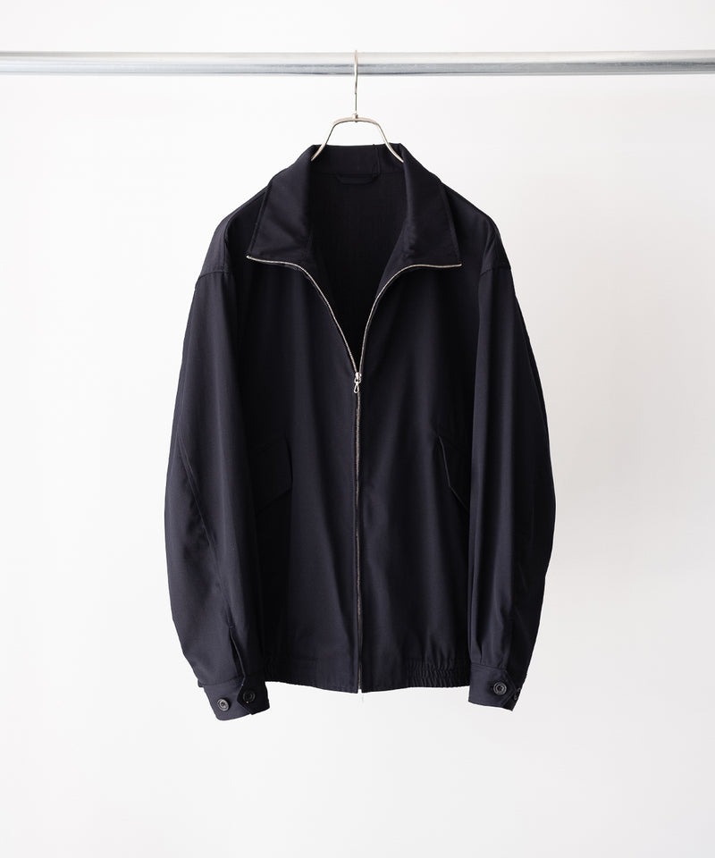 LAST1>> CHAMBRAY SOFT GABARDINE ZIP UP JKT - ULTERIOR