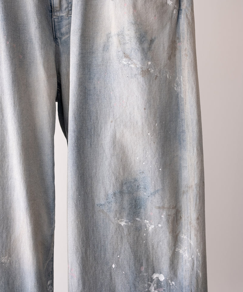 LIGHT OZ WIDE STRAIGHT DENIM PANTS - ANCELLM