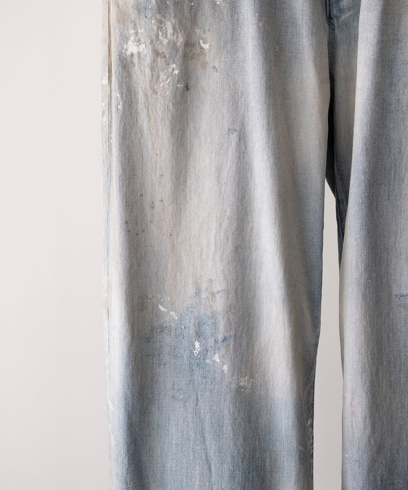 LIGHT OZ WIDE STRAIGHT DENIM PANTS - ANCELLM