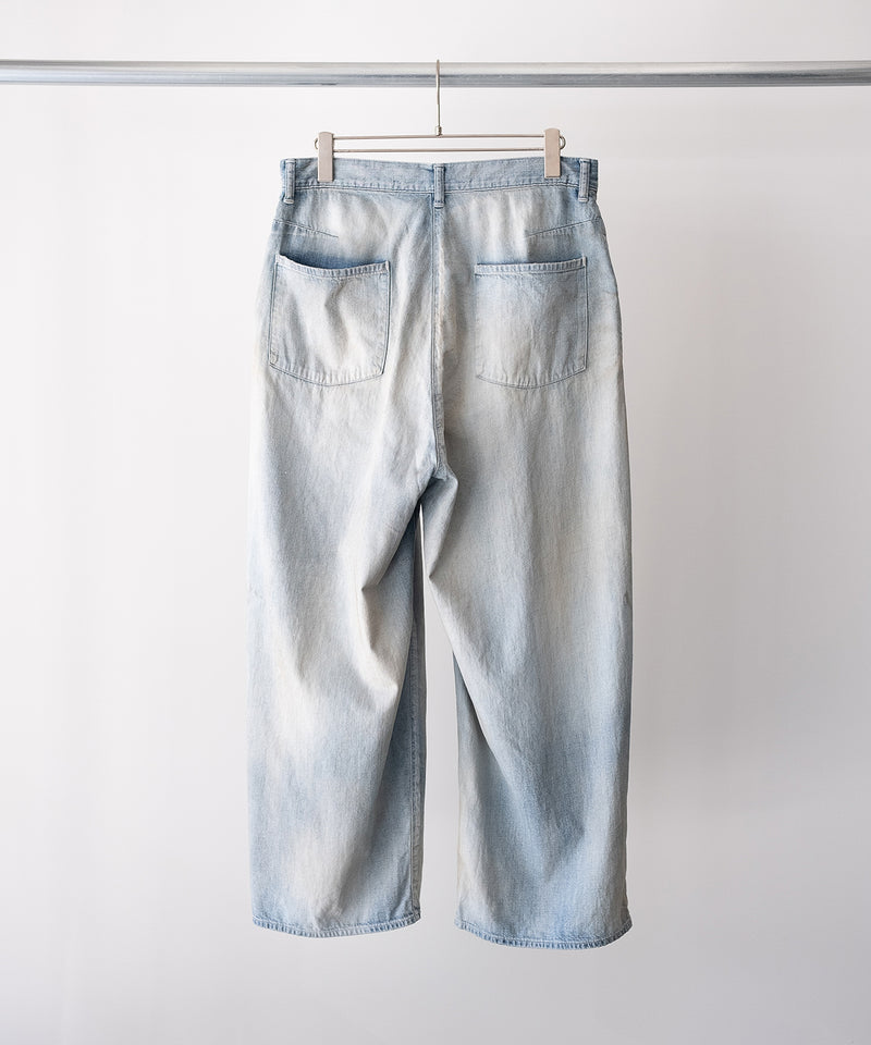 LIGHT OZ WIDE STRAIGHT DENIM PANTS - ANCELLM