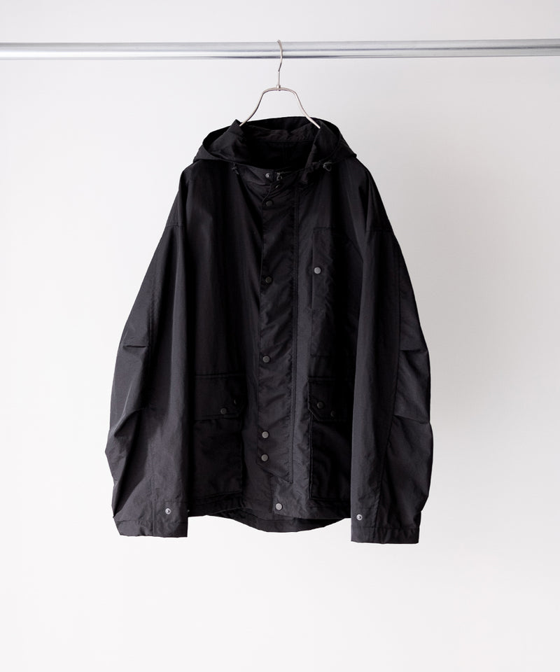 LAST1>> WASHED NYLON KERSEY HOODED JKT - ULTERIOR