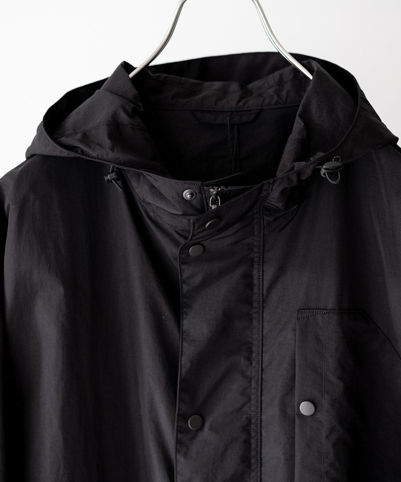 LAST1>> WASHED NYLON KERSEY HOODED JKT - ULTERIOR
