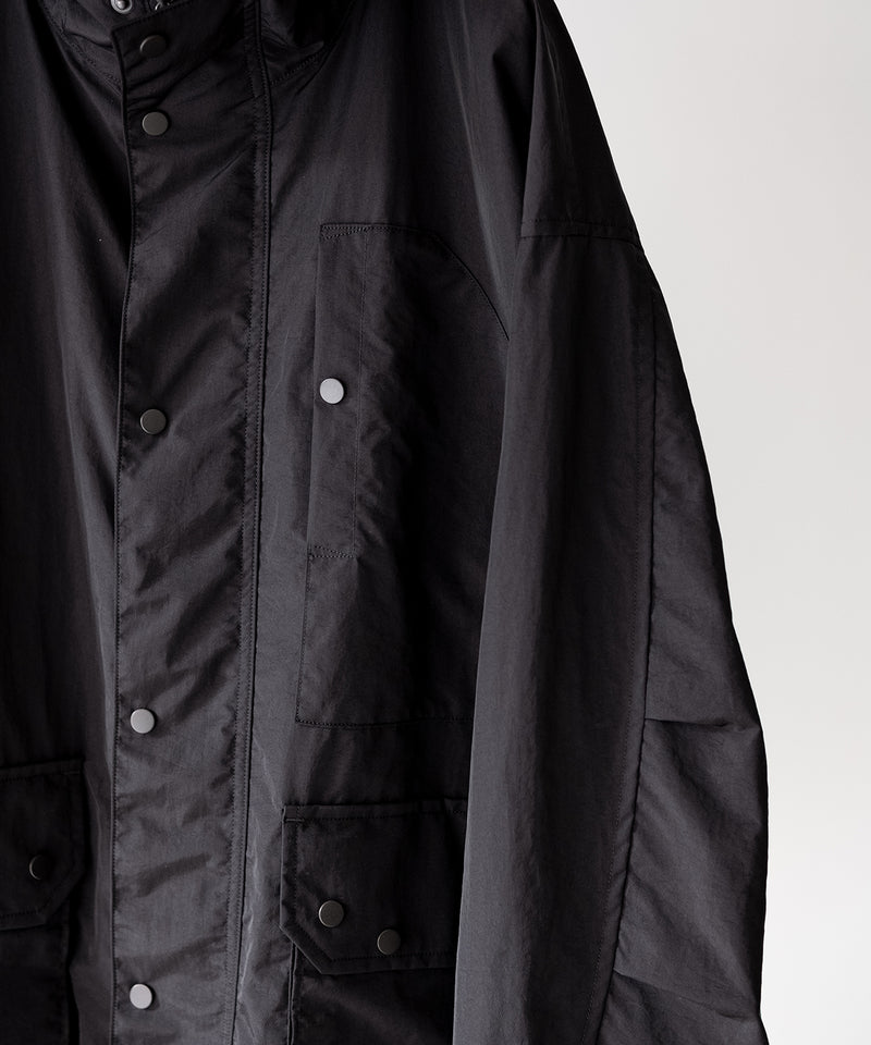 LAST1>> WASHED NYLON KERSEY HOODED JKT - ULTERIOR