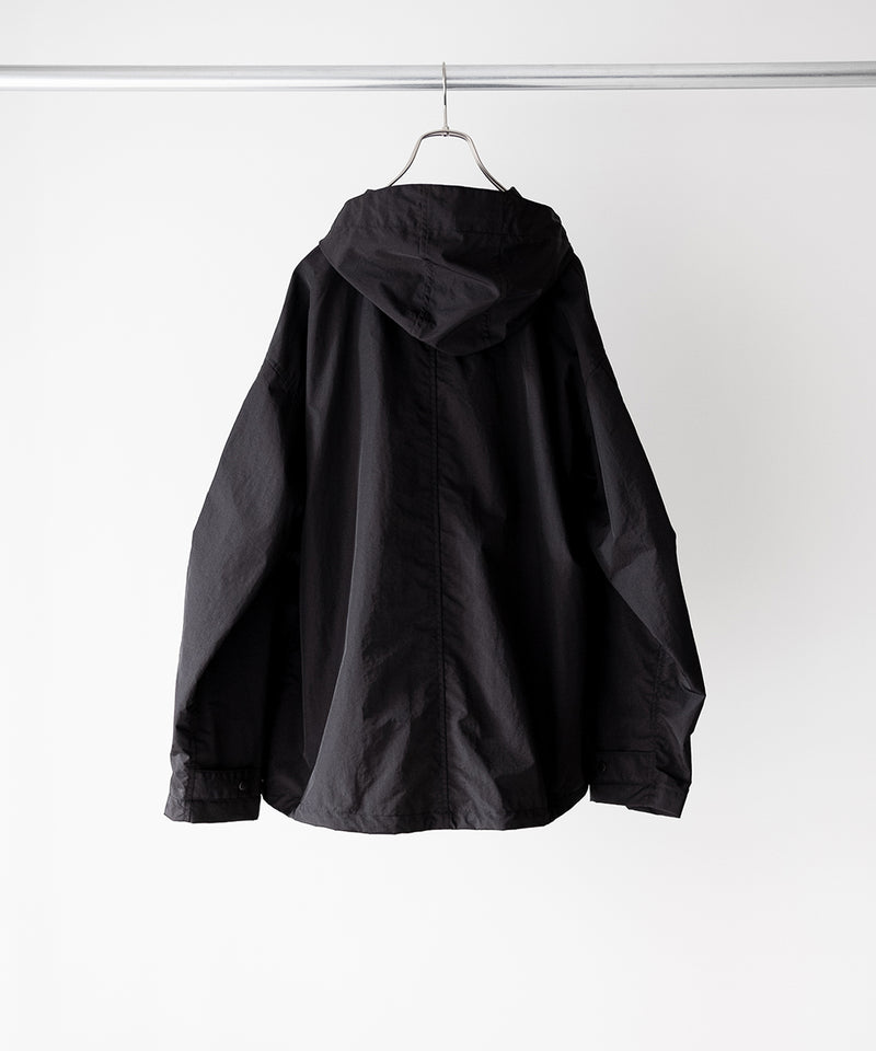 LAST1>> WASHED NYLON KERSEY HOODED JKT - ULTERIOR