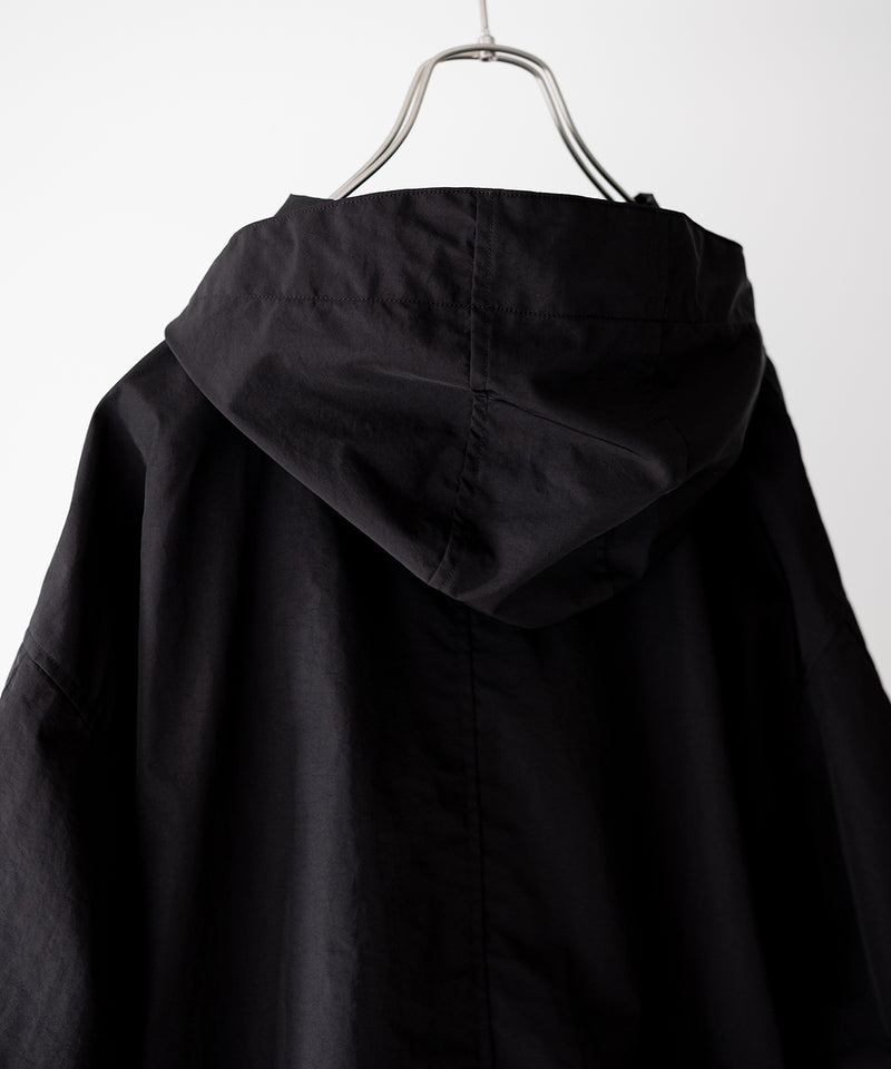 LAST1>> WASHED NYLON KERSEY HOODED JKT - ULTERIOR