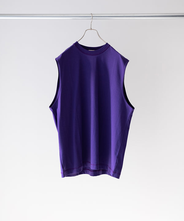 SUVIN SUEDED TENJIKU SLEEVELESS TEE - ULTERIOR