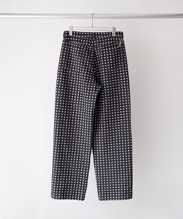 GRID DENIM PANTS  WIDE - REVERBERATE