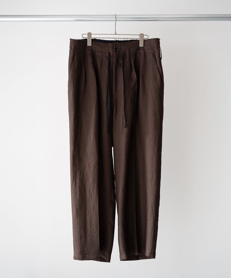LAST1>> LINEN 2TUCK SLACKS - ANCELLM
