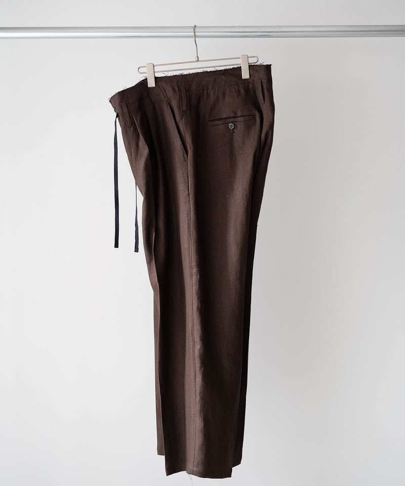 LAST1>> LINEN 2TUCK SLACKS - ANCELLM