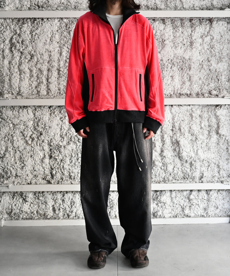 VELOUR SWITCHING JACKET - ANCELLM