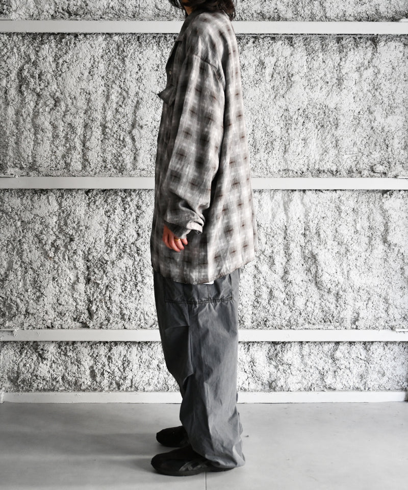 GARMENT-DYED CHECKED SHIRT - INNAT