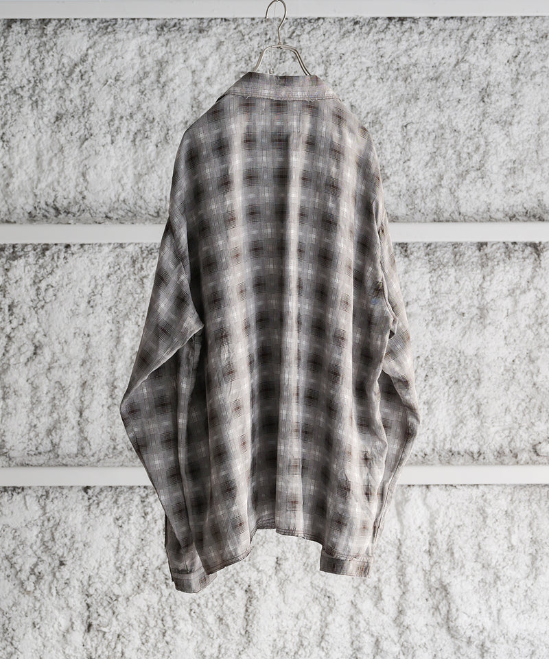 GARMENT-DYED CHECKED SHIRT - INNAT