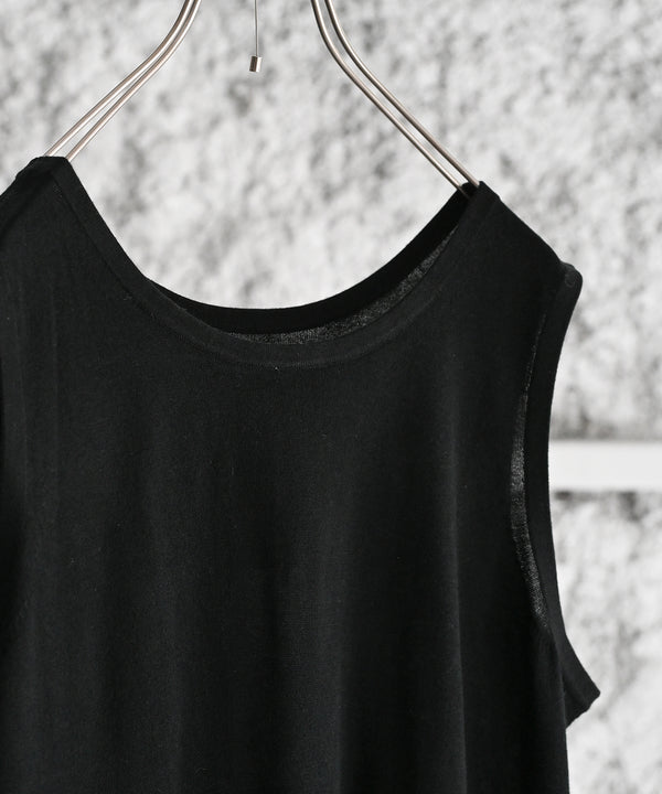 Washable Silk Cashmere Tank Top  - walenode