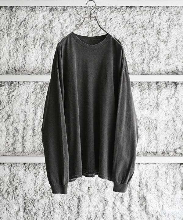 EMBROIDERY DYED LS T-SHIRT - ANCELLM