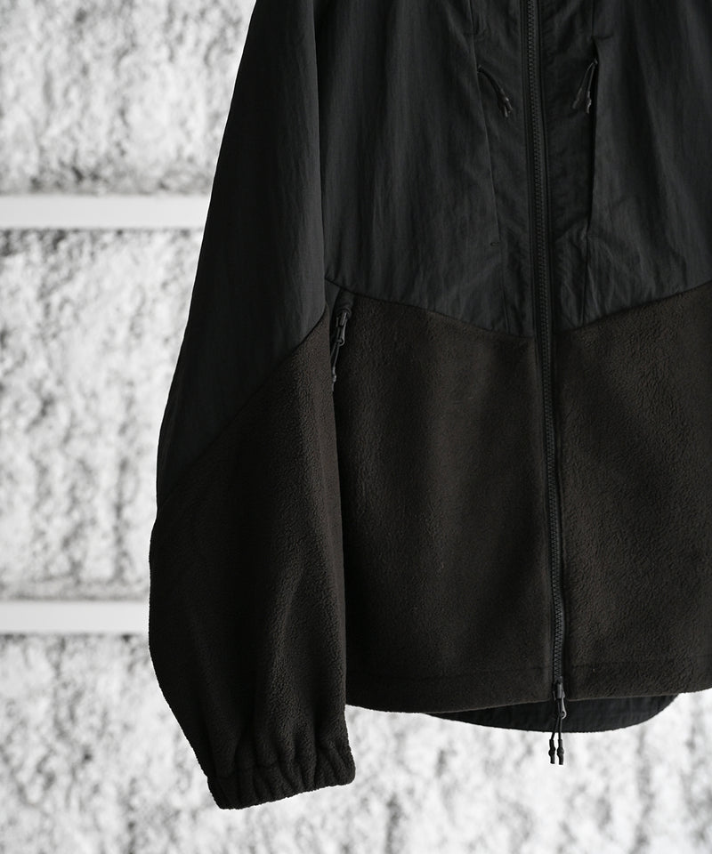 NYLON RIP STOP X FLEECE BLOUSON - LANTERN