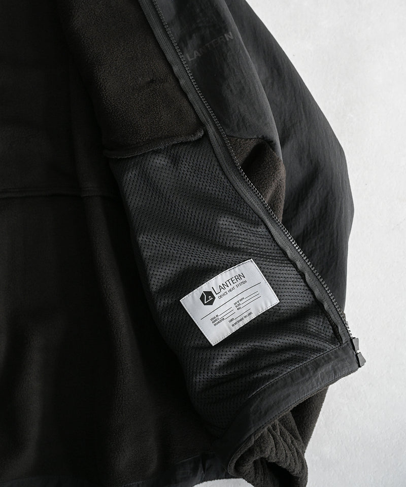 NYLON RIP STOP X FLEECE BLOUSON - LANTERN