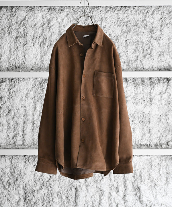 Goat Suede Wide Shirt - Blanc YM