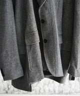 circa make cutback wide tweed jacket - 77circa