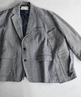 circa make cutback wide tweed jacket - 77circa