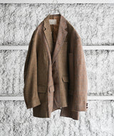 circa make cutback wide tweed jacket - 77circa