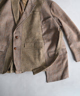 circa make cutback wide tweed jacket - 77circa