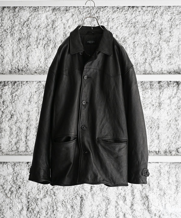 LAST1 >> US2450 / leather coat - UNUSED