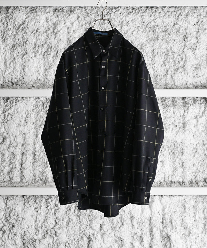 wool check shirt - semoh