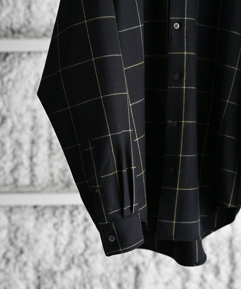 wool check shirt - semoh