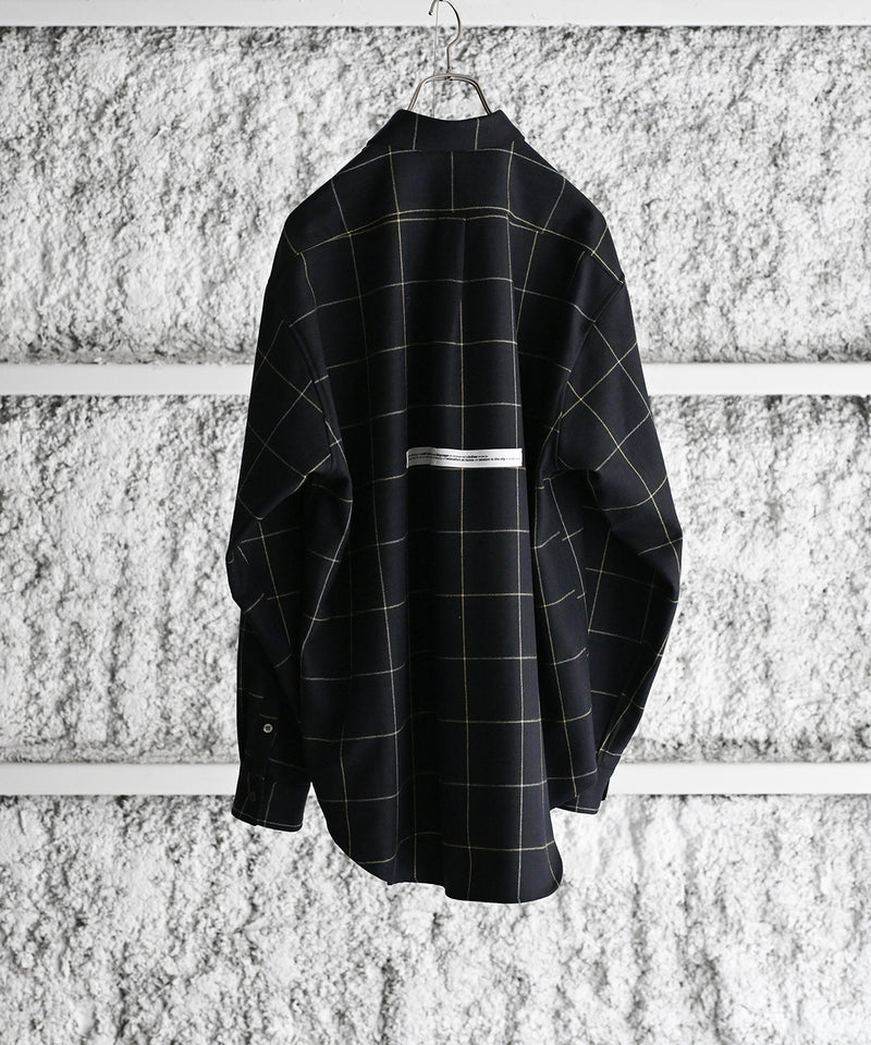 wool check shirt - semoh