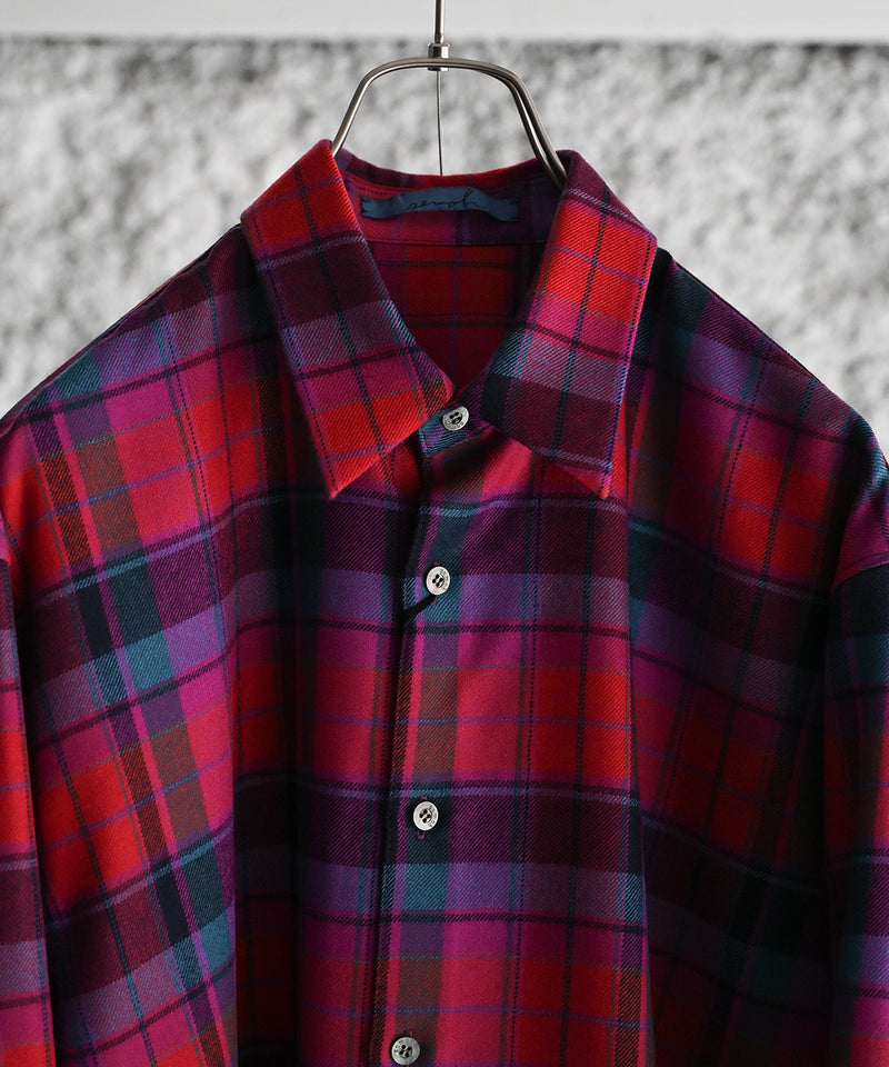 wool check shirt - semoh