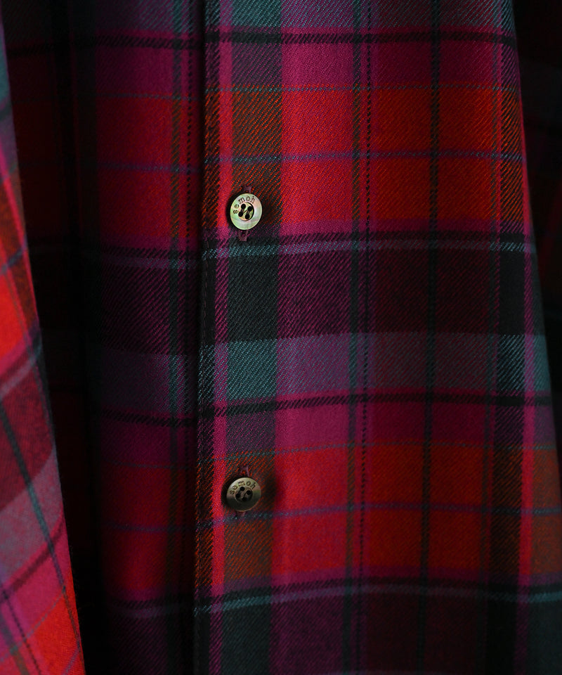 wool check shirt - semoh