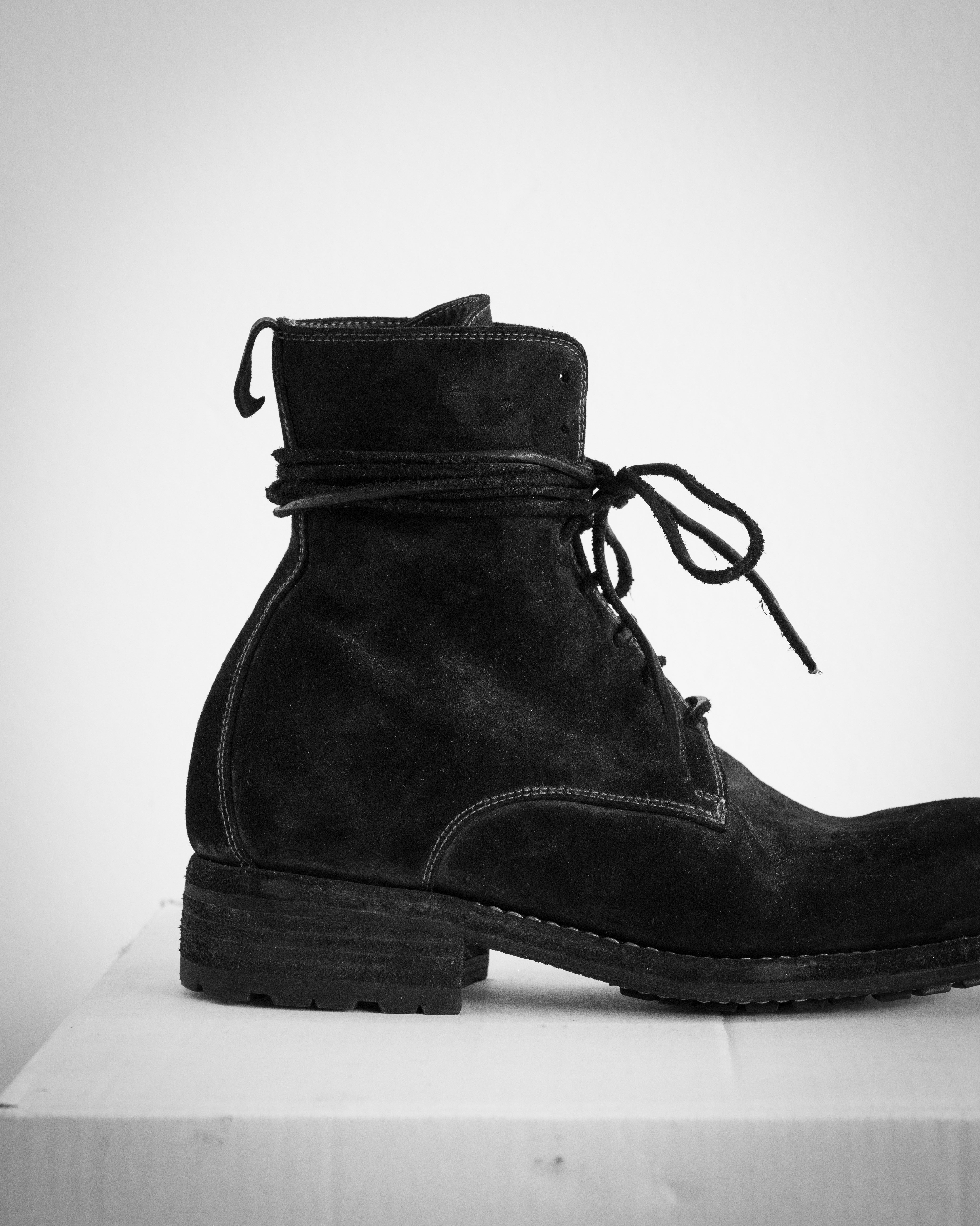 GUIDO_OLD VACCHETTA REVERSE CV LACED UP BOOTS- GUIDI&ROSELLINI