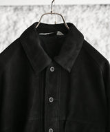 SUEDE SHORT SHIRT JACKET - ANCELLM