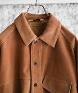 SUEDE SHORT SHIRT JACKET - ANCELLM