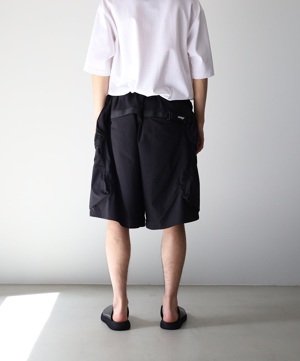 LAST1>> SP56A-M NYLON STRETCH DOUBLE CARGO SHORT PANTS