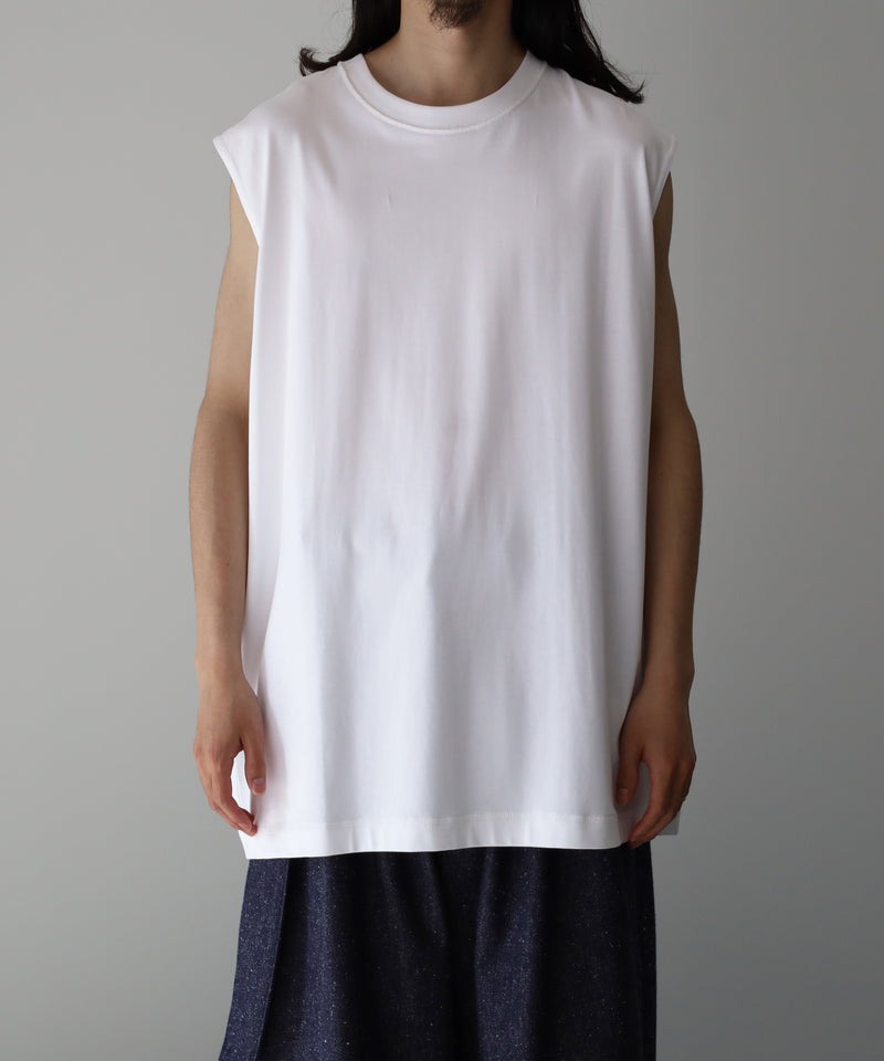SUVIN SUEDED TENJIKU SLEEVELESS TEE - ULTERIOR