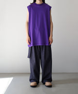 SUVIN SUEDED TENJIKU SLEEVELESS TEE - ULTERIOR