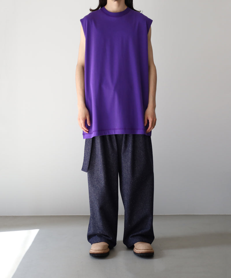 SUVIN SUEDED TENJIKU SLEEVELESS TEE - ULTERIOR