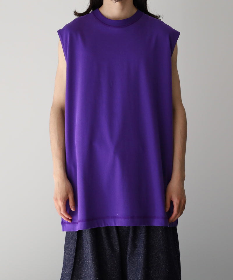 SUVIN SUEDED TENJIKU SLEEVELESS TEE - ULTERIOR